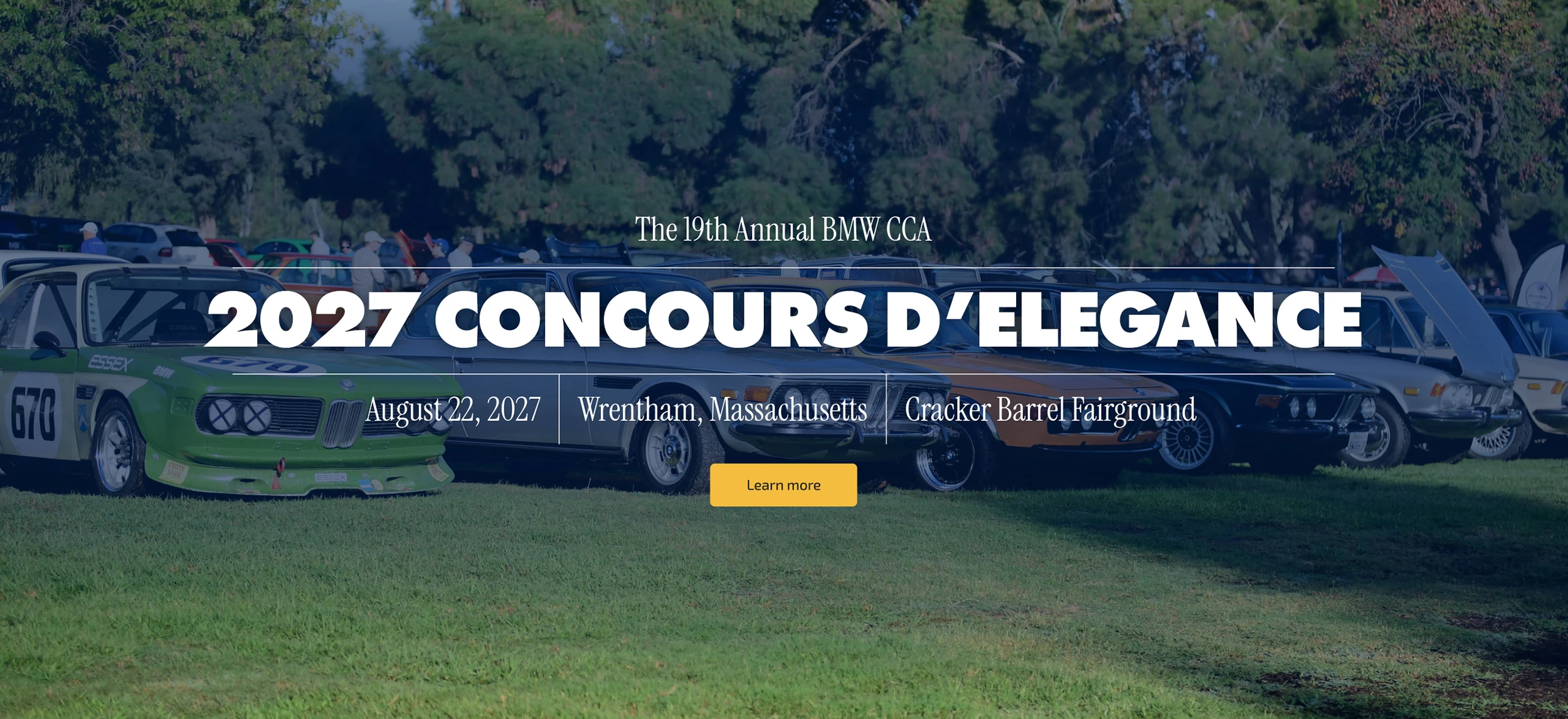 2027 Concours D'elegance: 8.22.2027 | Cracker Barrel Fairground - Learn more